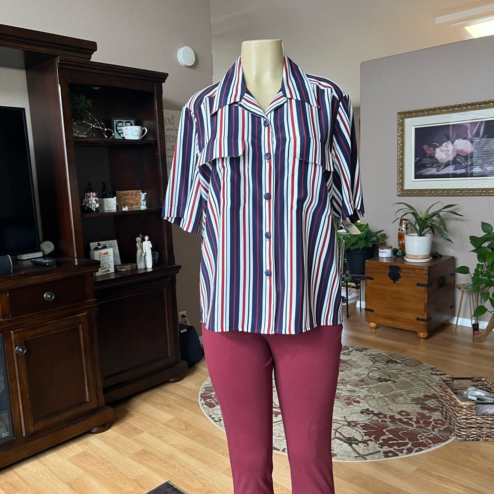 Notations Multicolor Striped Blouse - image 1